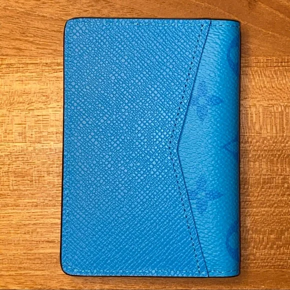 SOLD Louis Vuitton Taigarama Eclipse Lagoon blue Pocket organizer / wallet - Picture 2 of 8